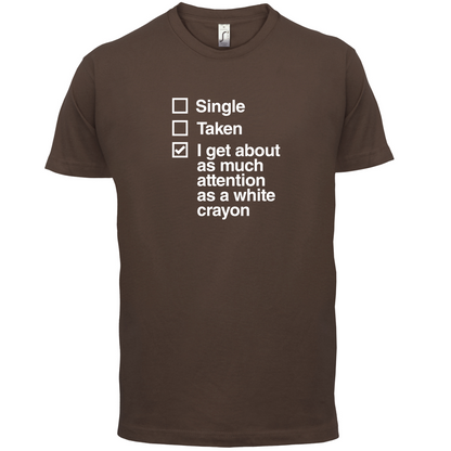 Single Taken White Crayon T Shirt