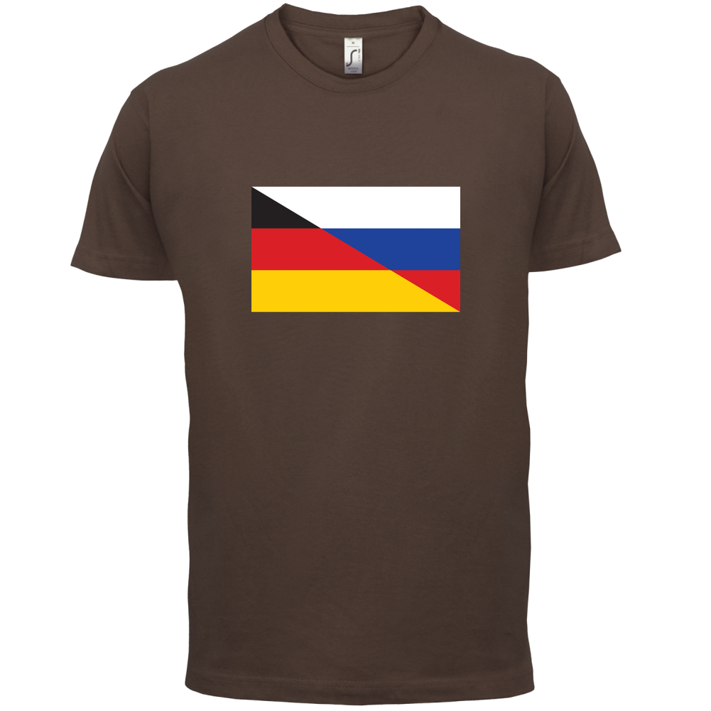 Half German Half Russian Flag T Shirt
