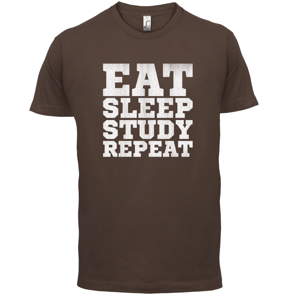 Eat Sleep Study Repeat T Shirt