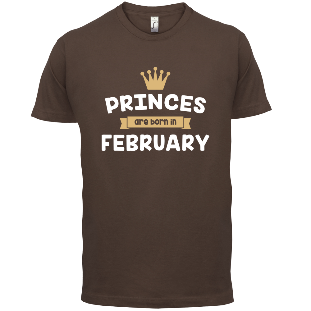 Princes Are Born In February T Shirt