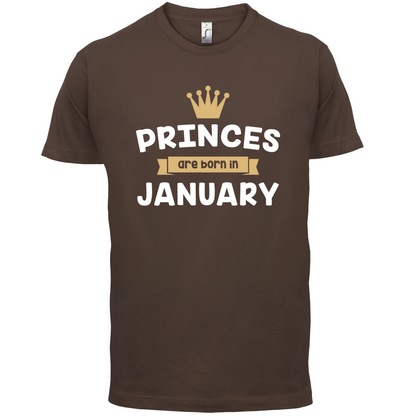 Princes Are Born In January T Shirt