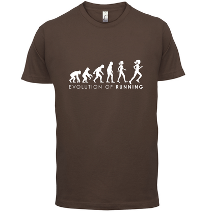 Evolution Of Woman Running T Shirt