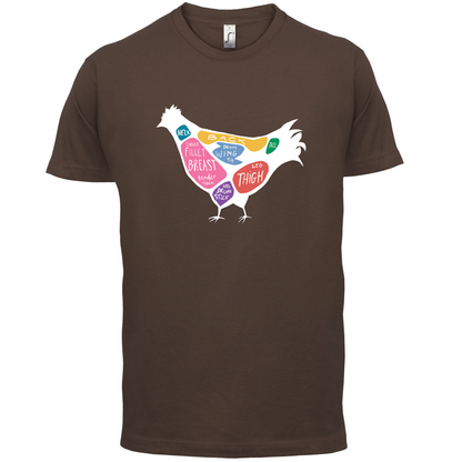 Butcher Chicken Diagram T Shirt