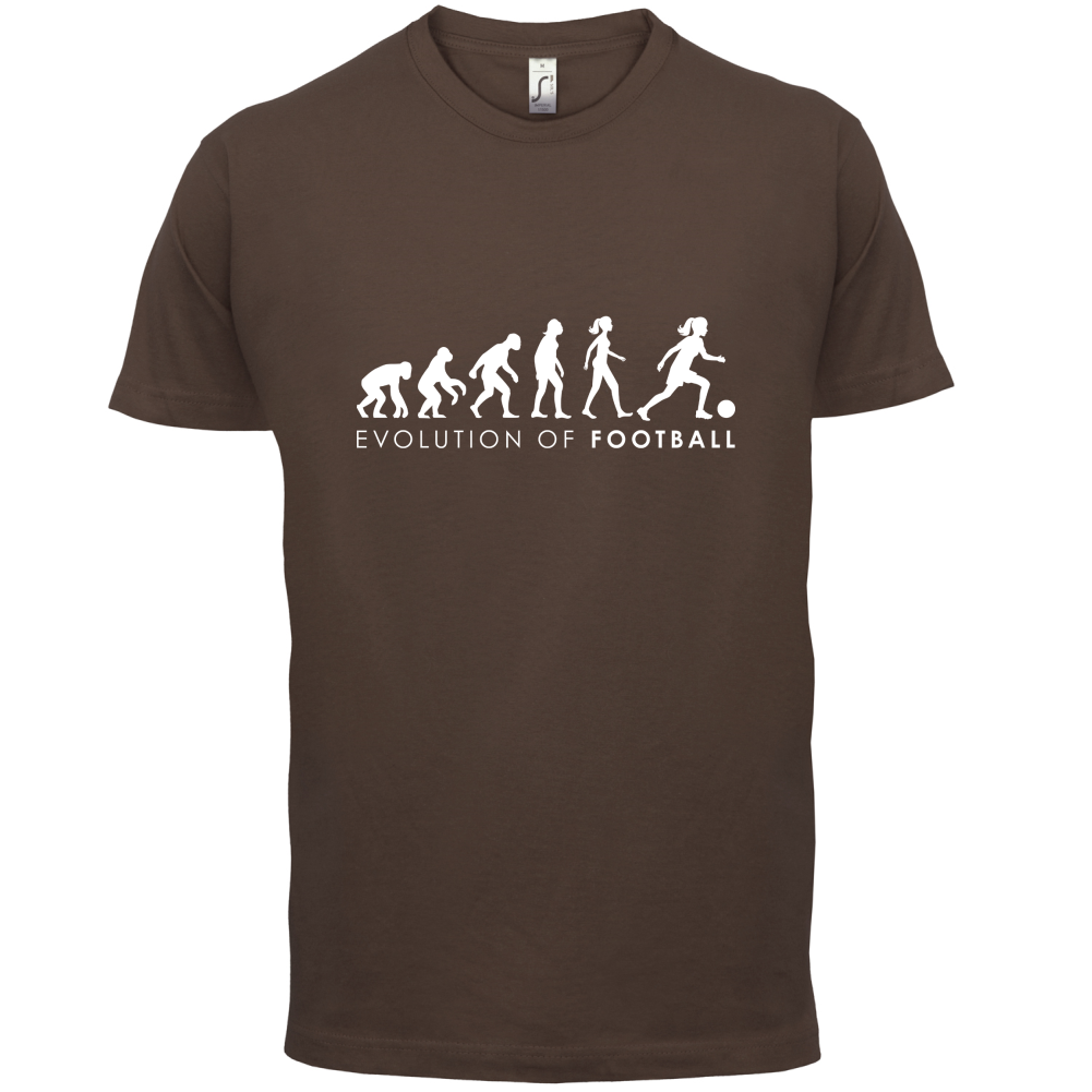 Evolution Of Woman Football T Shirt