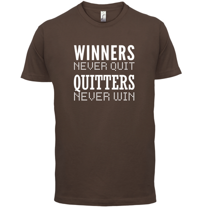 Winners Never Quit T Shirt
