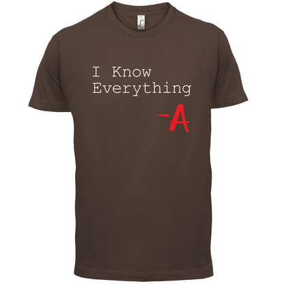 I Know Everything T Shirt