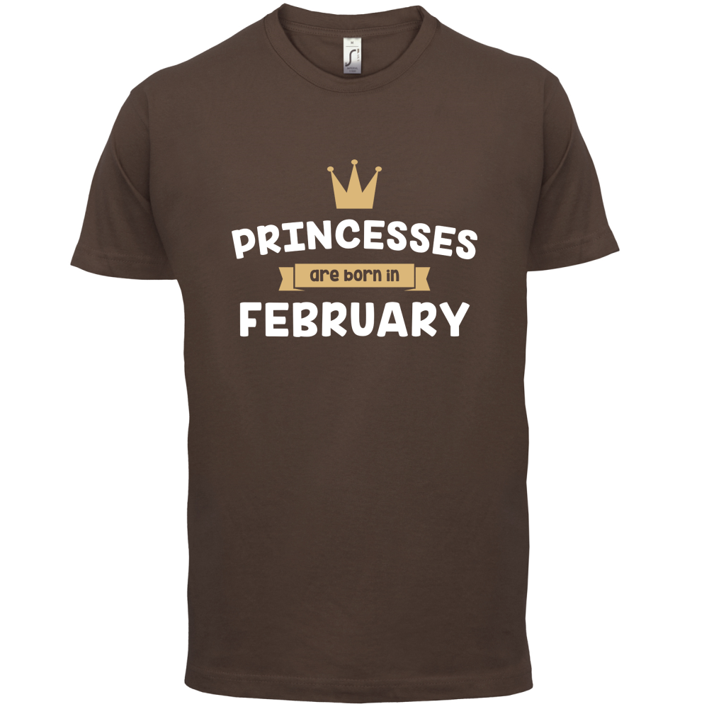 Princesses Are Born In February T Shirt