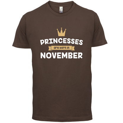 Princesses Are Born In November T Shirt
