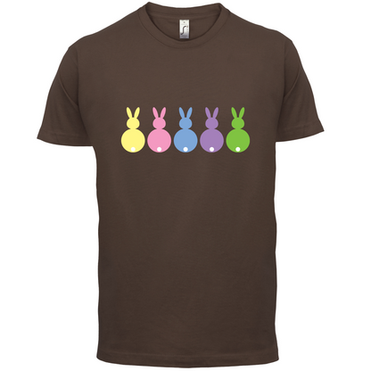 Multi Colour Easter Bunny's T Shirt