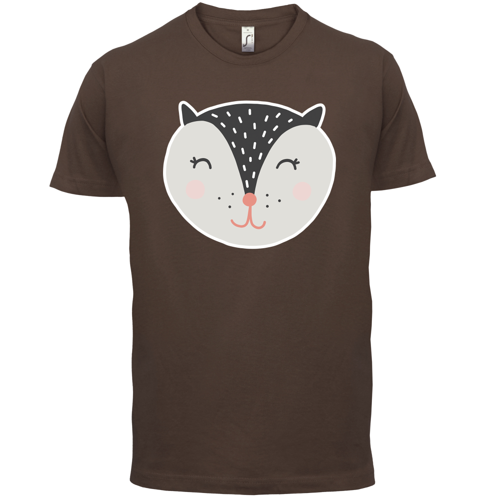 Smiley Face Badger T Shirt