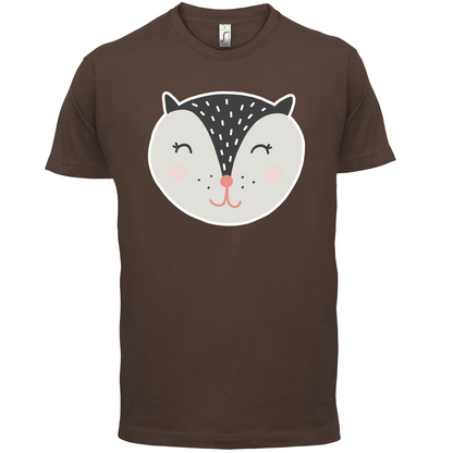 Smiley Face Badger T Shirt