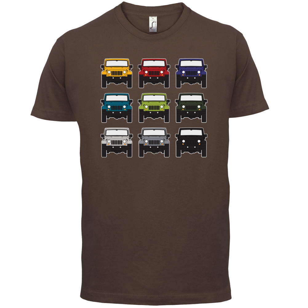JW 9 Colour Car Grid T Shirt