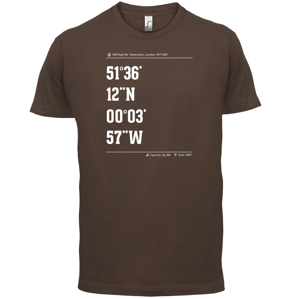 Stadium Coordinates Tottenham T Shirt
