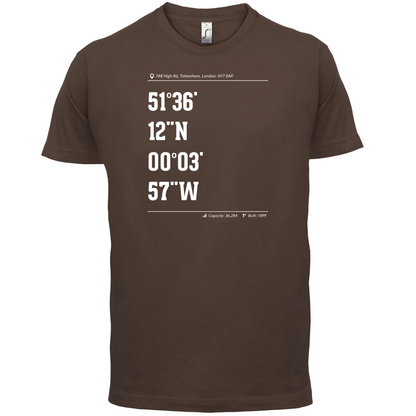 Stadium Coordinates Tottenham T Shirt