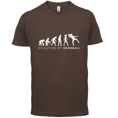 Evolution Of Woman Handball T Shirt