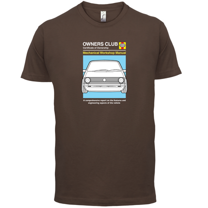 Car Owners Manual Golf MK1 T Shirt