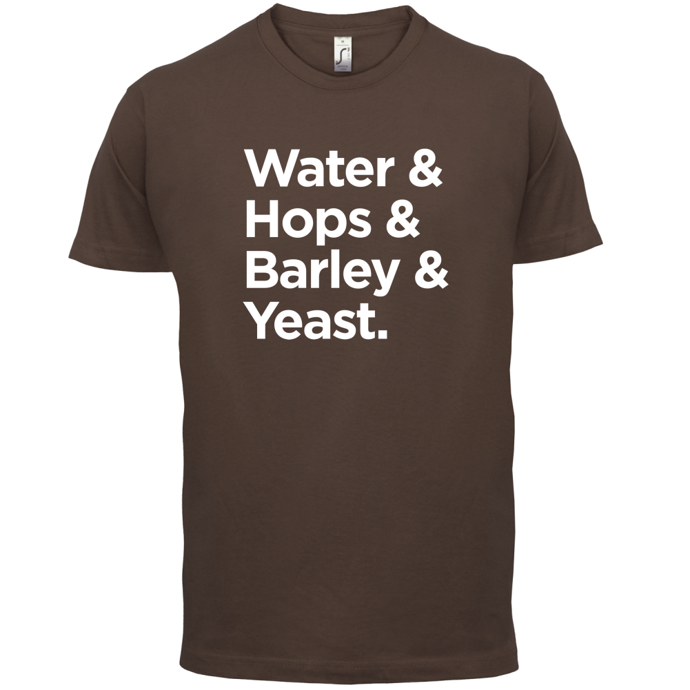 Watrer & Hops & Barley & Yeast T Shirt