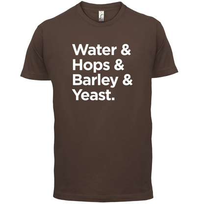 Watrer & Hops & Barley & Yeast T Shirt
