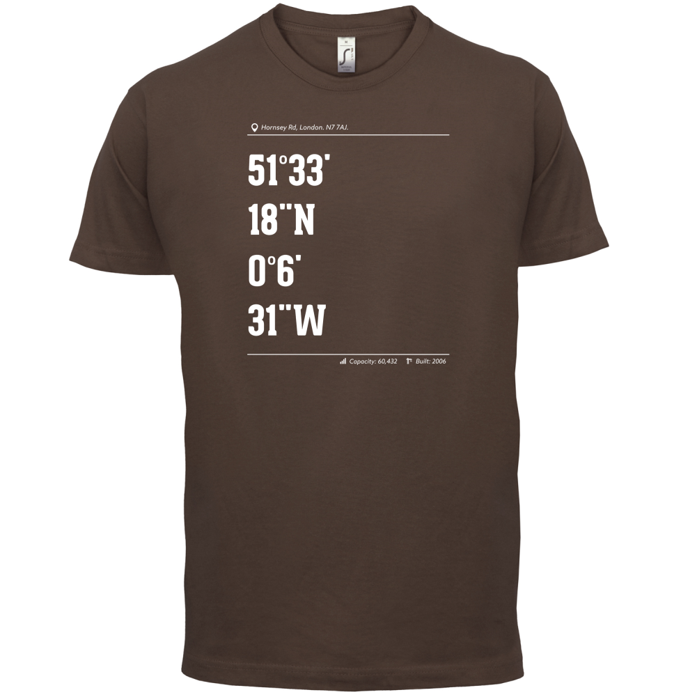 Stadium Coordinates Gunners T Shirt