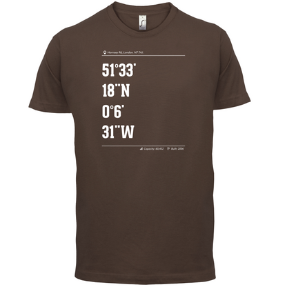 Stadium Coordinates Gunners T Shirt
