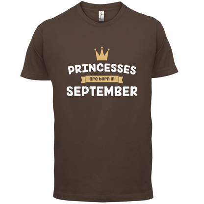 Princesses Are Born In September T Shirt