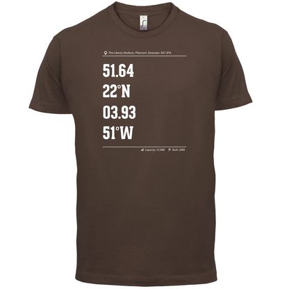 Stadium Coordinates Swansea T Shirt