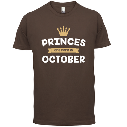 Princes Are Born In October T Shirt