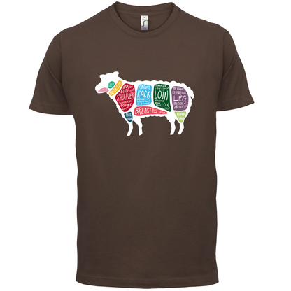 Butcher Sheep Diagram T Shirt