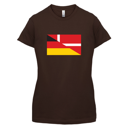 Half German Half Danish Flag T Shirt