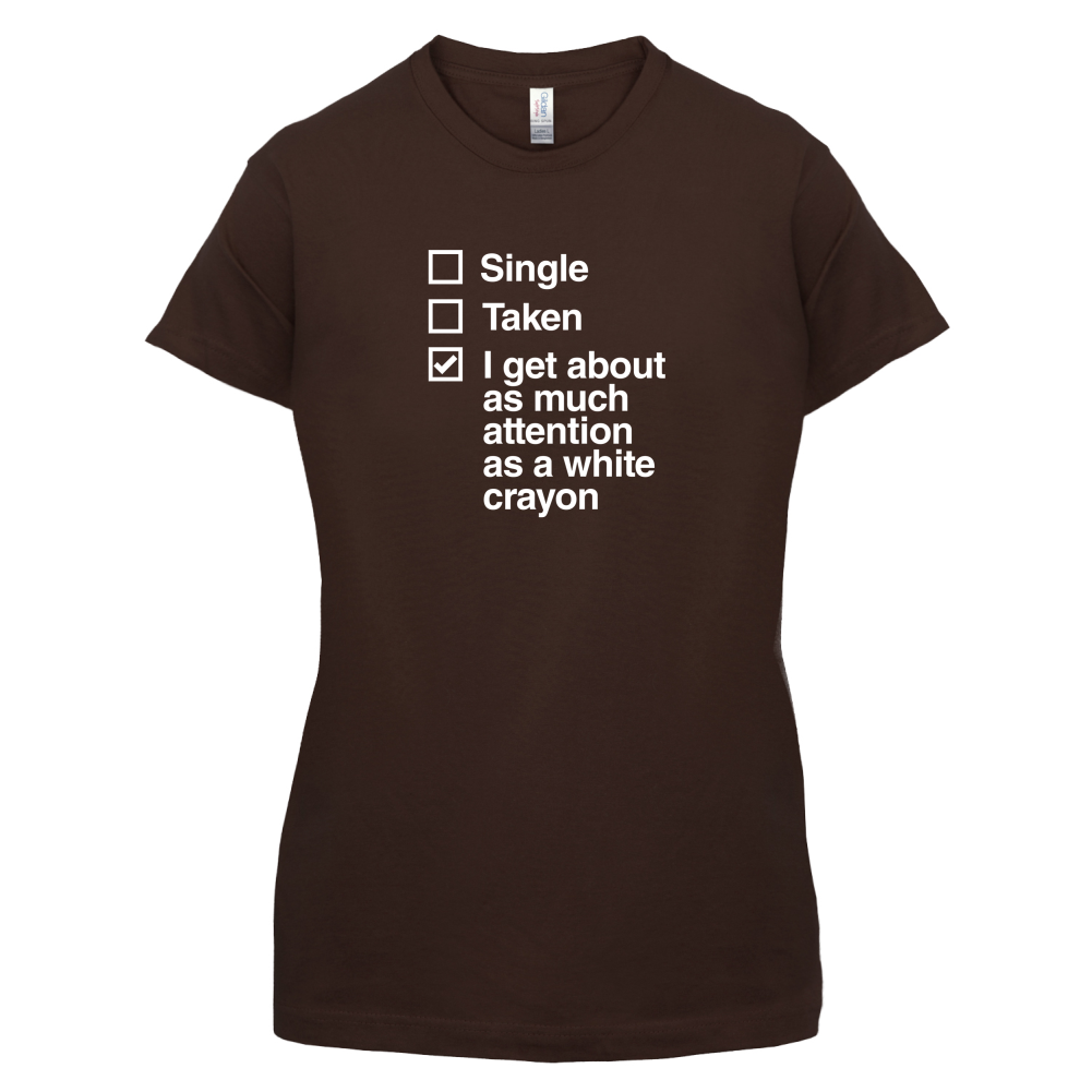 Single Taken White Crayon T Shirt