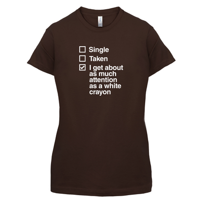 Single Taken White Crayon T Shirt