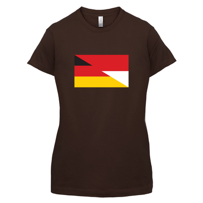Half German Half Polish Flag T Shirt