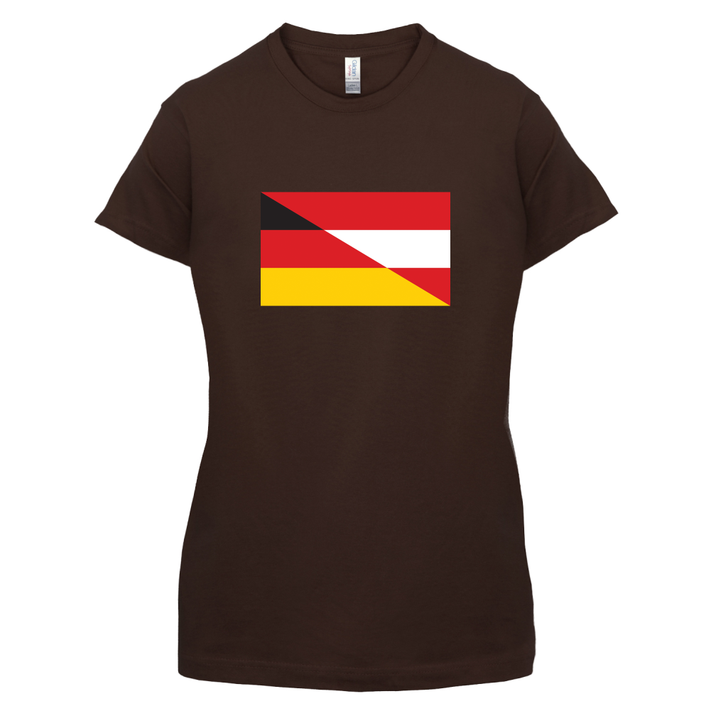 Half German Half Austrian Flag T Shirt