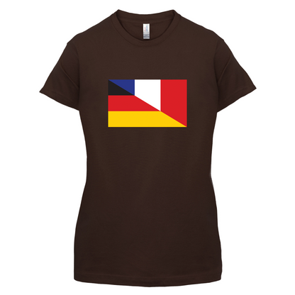 Half German Half French Flag T Shirt
