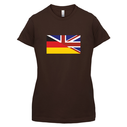 Half German Half British Flag T Shirt