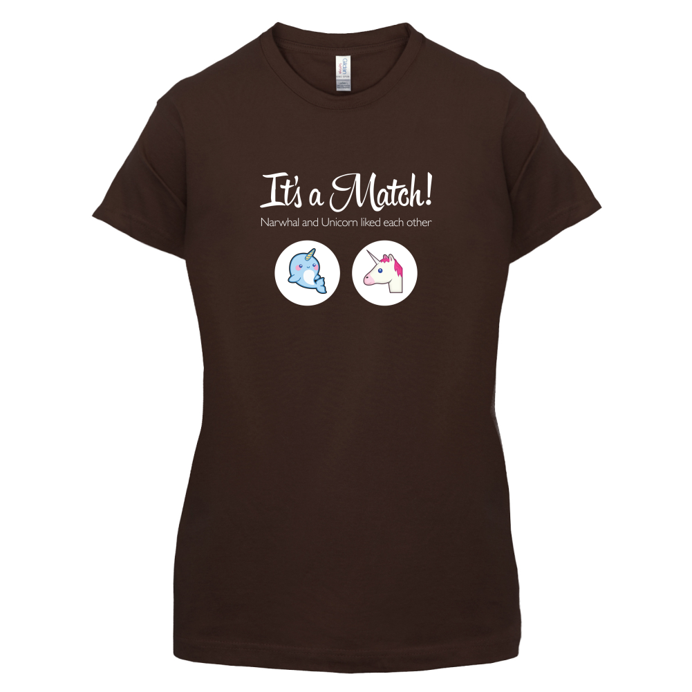 It's A Match Narwhal and Unicorn T Shirt