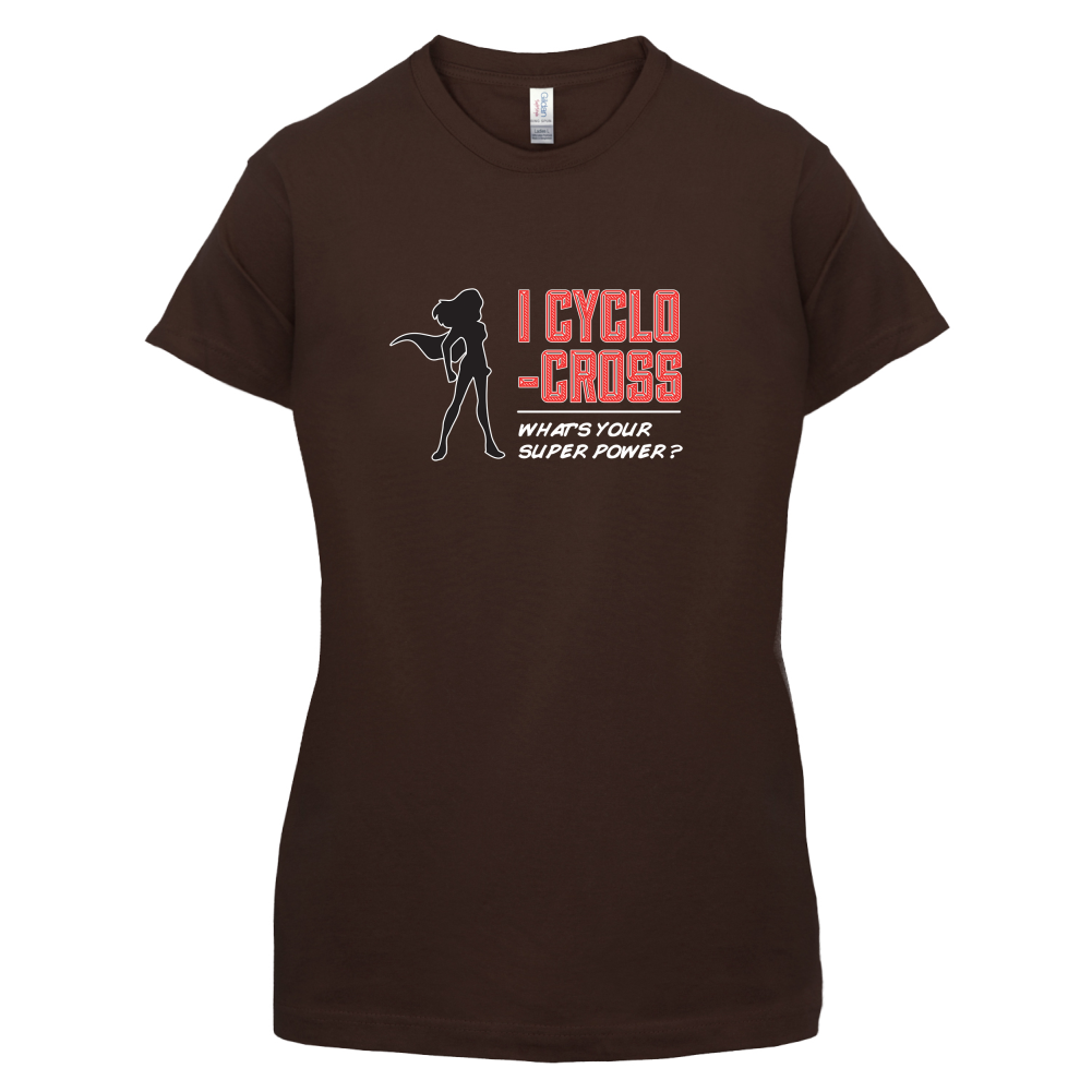 I Cyclo-Cross Whats Your Super Power FEMALE Design T Shirt