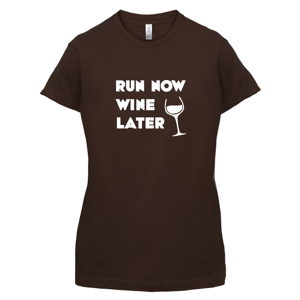 Run Now Wine Later T Shirt