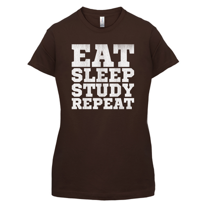 Eat Sleep Study Repeat T Shirt