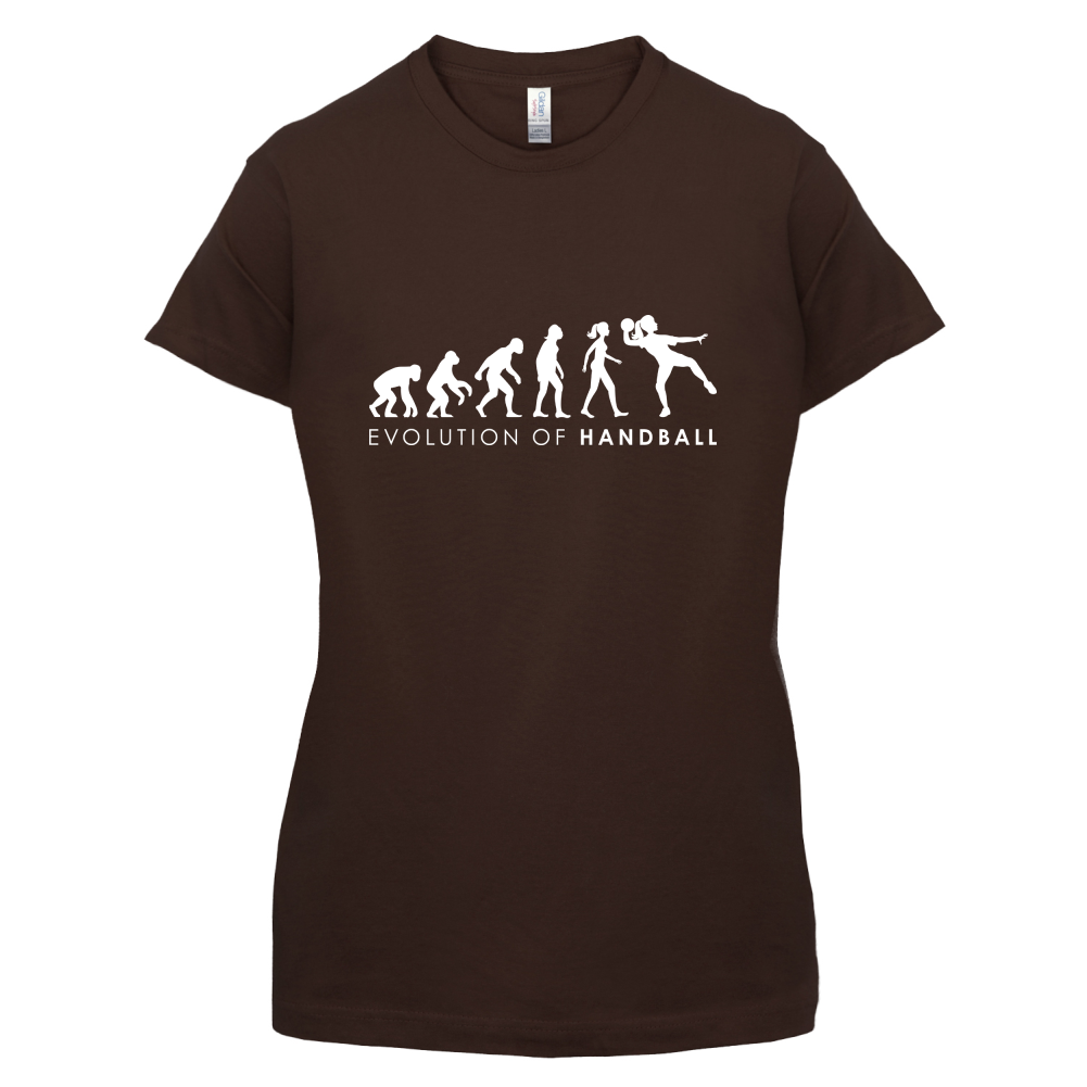 Evolution Of Woman Handball T Shirt