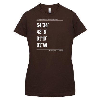 Stadium Coordinates Middlesborough T Shirt