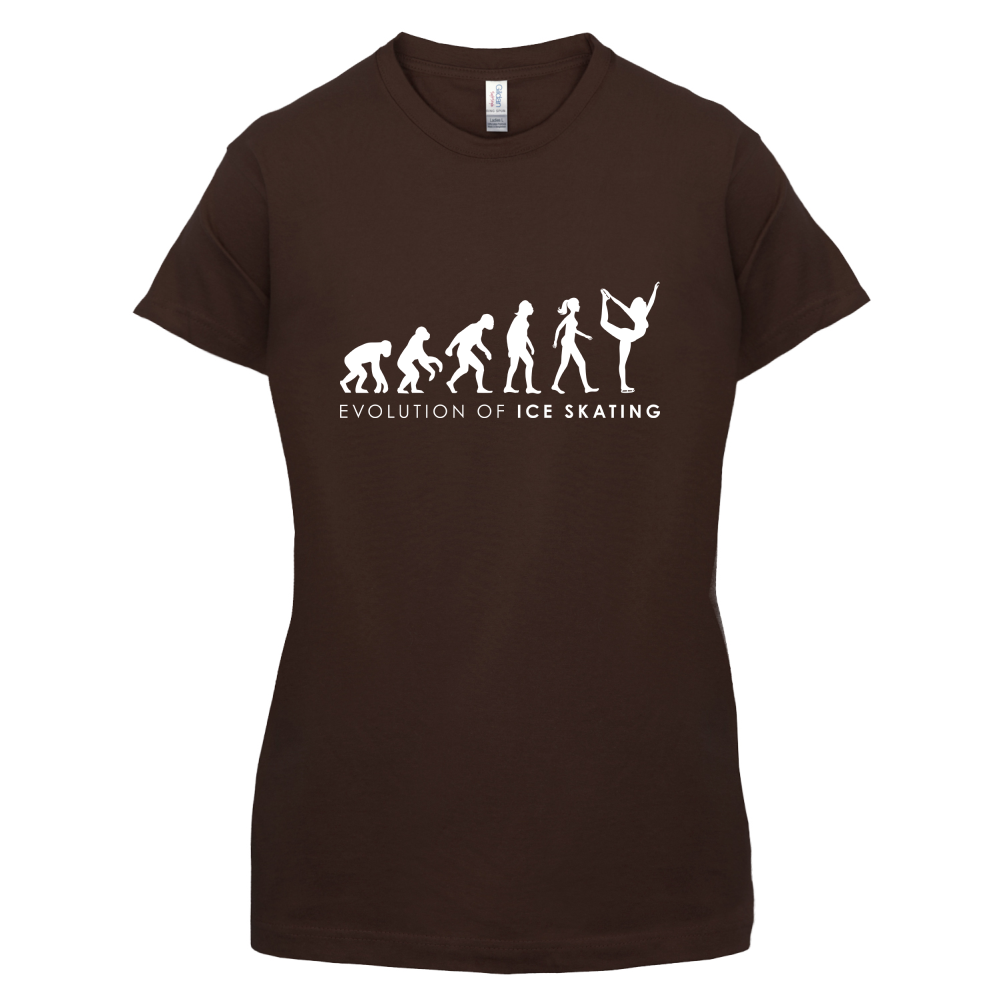 Evolution Of Woman Ice Skating T Shirt