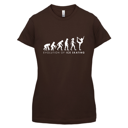 Evolution Of Woman Ice Skating T Shirt