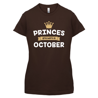 Princes Are Born In October T Shirt