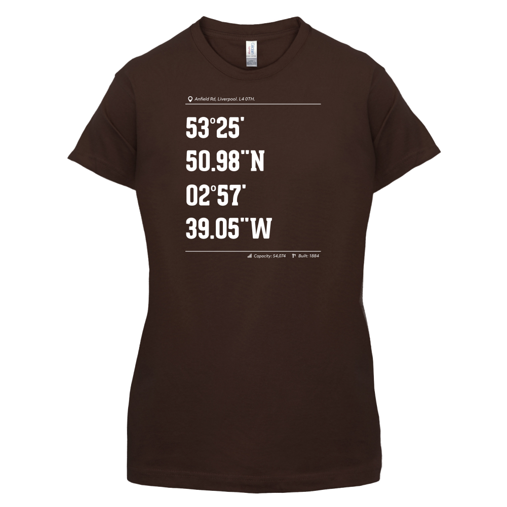 Stadium Coordinates Liverpool T Shirt