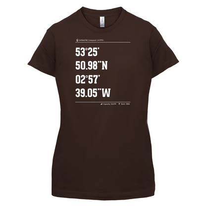 Stadium Coordinates Liverpool T Shirt
