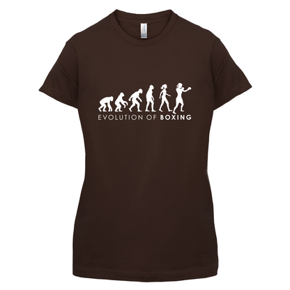 Evolution Of Woman Boxing T Shirt