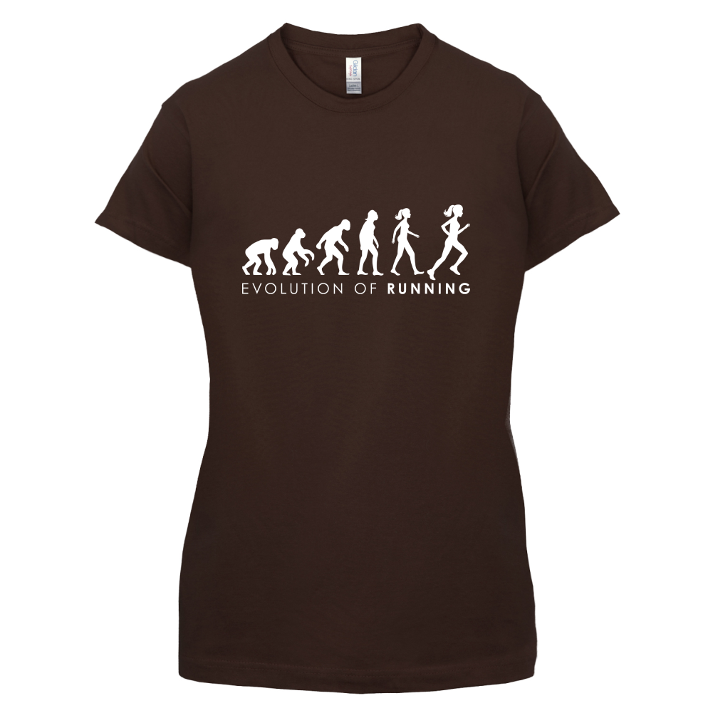 Evolution Of Woman Running T Shirt