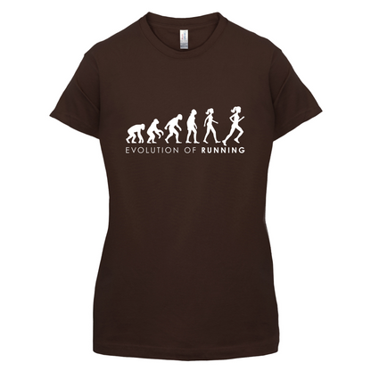 Evolution Of Woman Running T Shirt