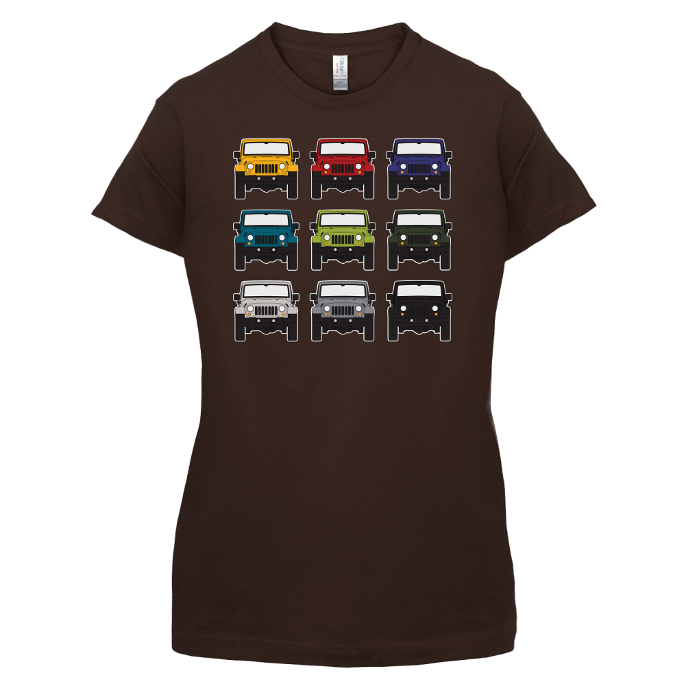 JW 9 Colour Car Grid T Shirt